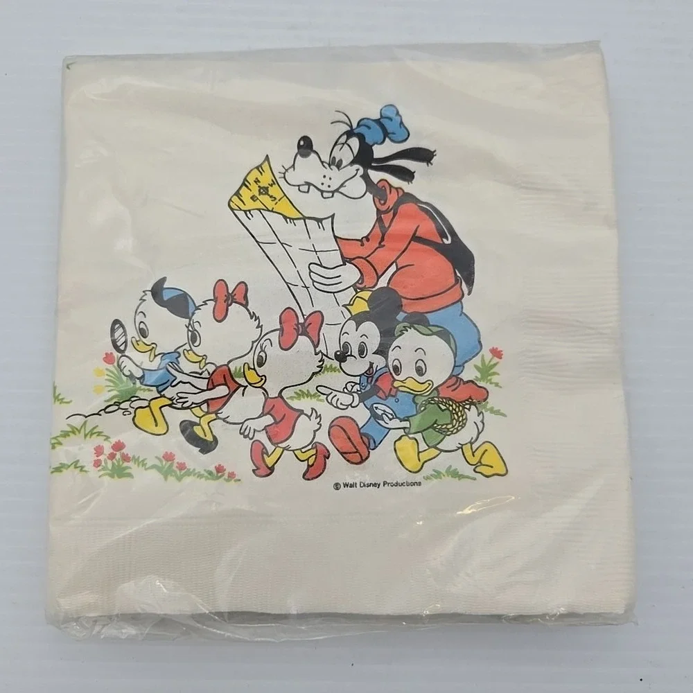 Vintage Hallmark Disney Luncheon Napkins 16‎ ct Mickey Goofy Donald - NEW/Sealed